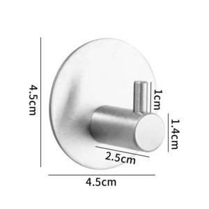 adhesive hooks wall hangers stainless steel stick on bathroom hooks adhesive wall metal robe coat rack clothes hooks