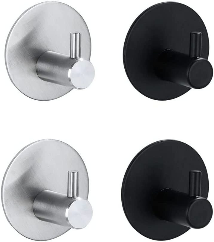 OEM Door Clothes Bathroom Hanger Towel Hook Stainless Steel Adhesive Metal Coat Robe Rails Hooks