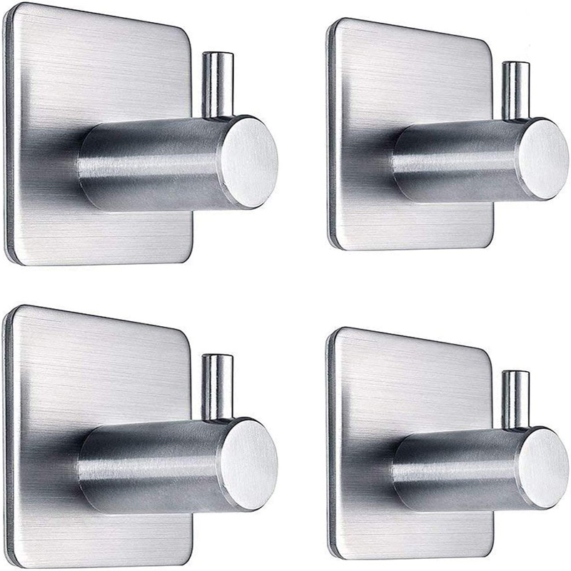 Manufacturer Stainless Steel Adhesive Wall Mount Robe Coat Rack Clothes Hook Metal for Bathroom