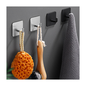 Heavy Duty Wall Mount Door Self Adhesive Hanger Hooks Robe Coat Hooks Hanging For Kitchen Bathroom