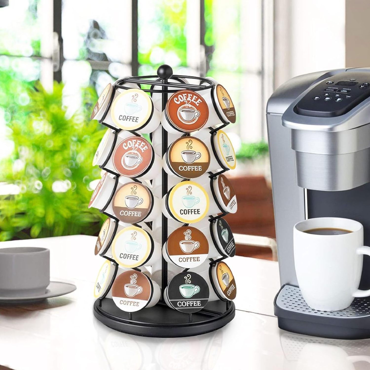 Wholesale Spin 360-Degrees Rotating K Cup Coffee Pod Capsule Organizer Holder and K-cup Kcups Organizer Holder