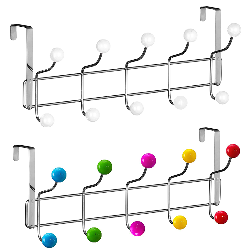 Bathroom Stainless 304 Hook 5 Hanger Hooks Wood Black Gold Door Stopper With Coat Hook For Public Toilet Suit Hanger