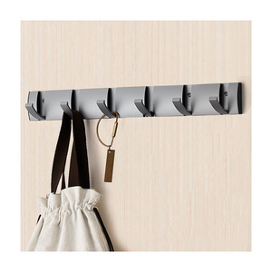 Large Capacity 6Hooks Design Door Coat Clothes Hooks Towel Clothes Wall Mounted Hanger Robe Hook