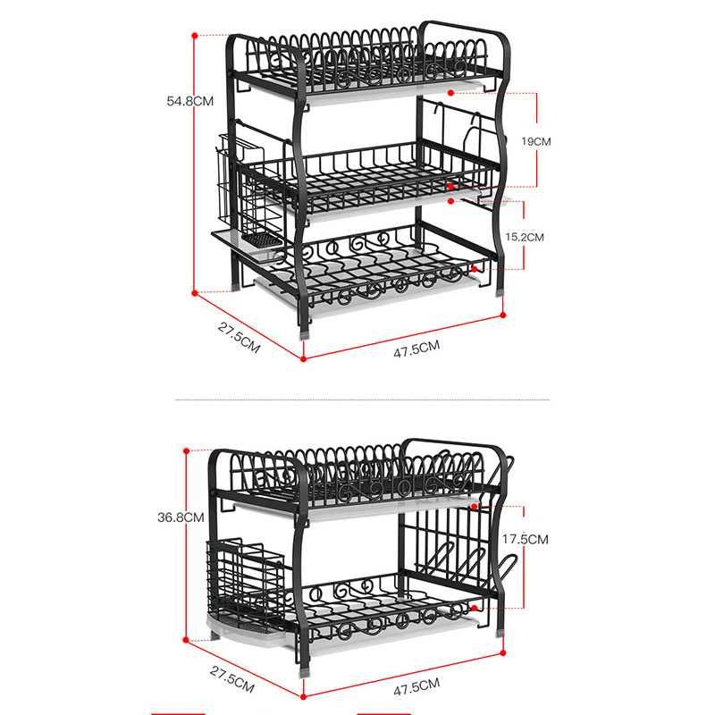 Container Kitchen Storage Drawer Spice Organizer Pull Dish Cloth Holders Art Drying Tabletop Drain Rack Bowl Tray Storage Rack