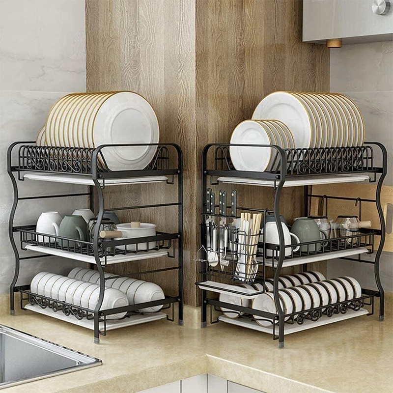 Container Kitchen Storage Drawer Spice Organizer Pull Dish Cloth Holders Art Drying Tabletop Drain Rack Bowl Tray Storage Rack