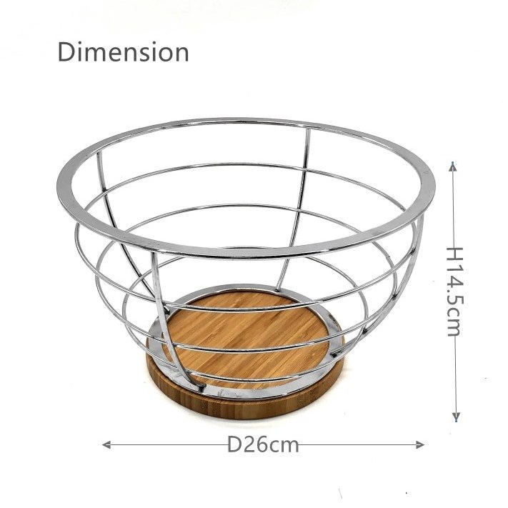 Custom Size Reliable And Cheap Bamboo Cloth Bamboo Bread Basket Picnic Food Drying Rack Iron Wire Basket