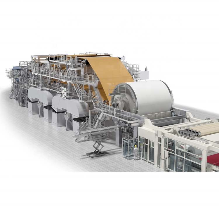 Second Hand Paper Recycling 2400mm Kraft Paper Making Machine for Cardboard Recycling Plant