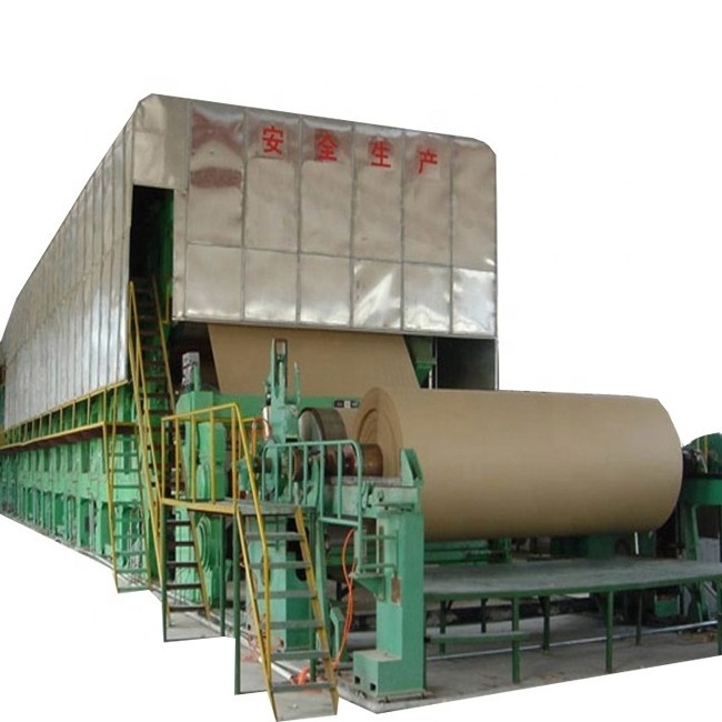 Second Hand Paper Recycling 2400mm Kraft Paper Making Machine for Cardboard Recycling Plant