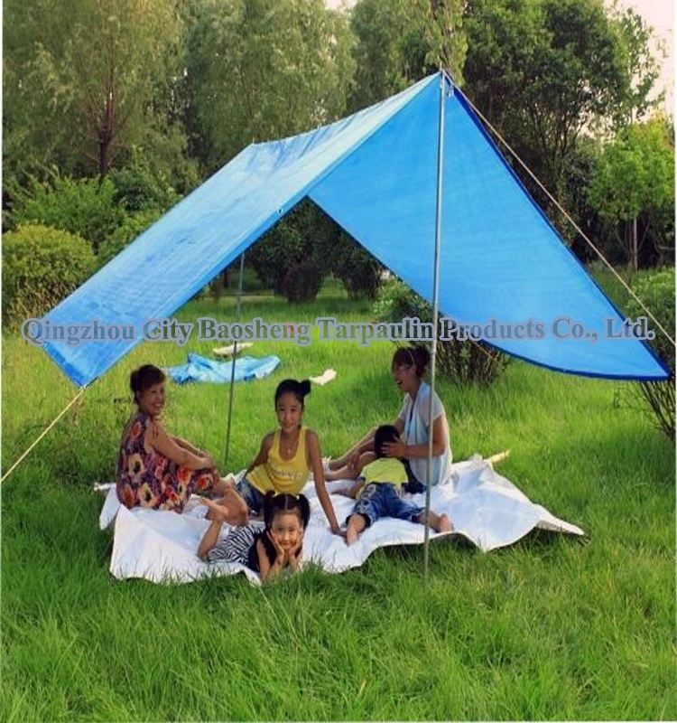 Waterproof poly tarp fabric tarpaulin  beach dome tent for sun shelter