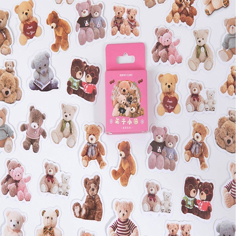 46pcs Cartoon DIY Kawaii Creative Boxed Stickers Toy For Children Letter Diary Scrapbooking Stationery Pegatinas Stickers