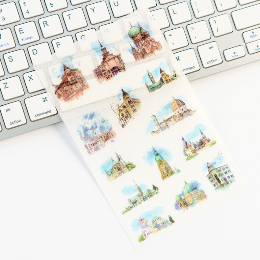 6 sheet/pack Dream House Series Paper Stickers Cartoon Scrapbooking Netbook Sticker Factory Directly.