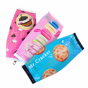 Kawaii Macaron Nut Biscuit Waterproof Pencil Cases Delicious food design pencil bag office school Stationery supplies