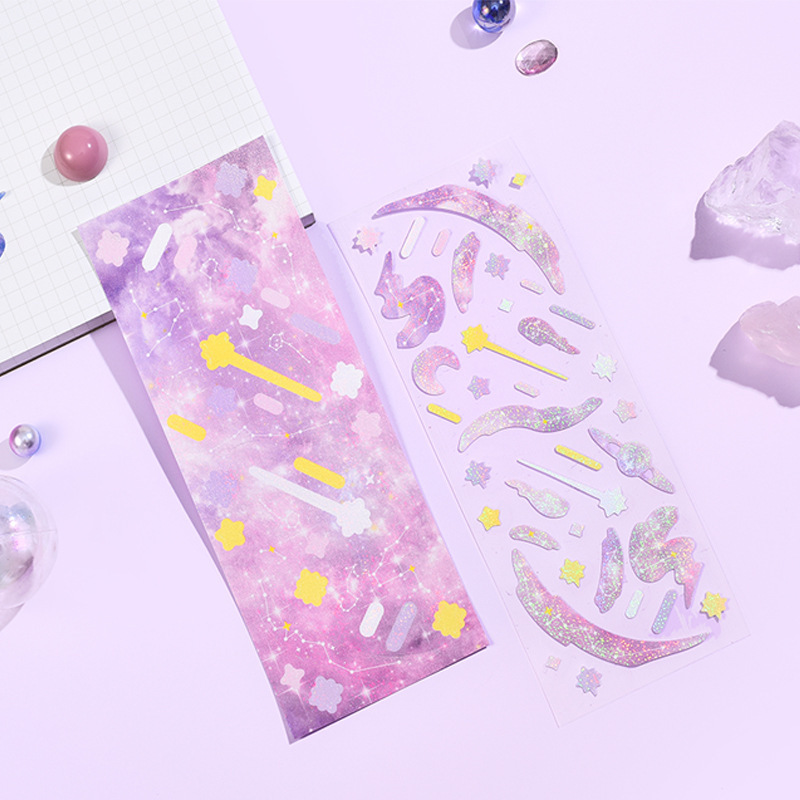 Romantic Galaxy series Stationery Decorative Sticker gift DIY Diary Stickers Scrapbooking Label Fancy PVC sticker