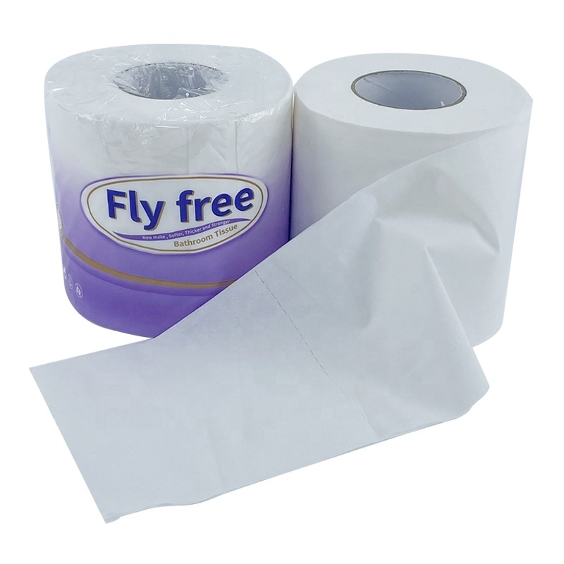 High Quality Customized Packaging Bathroom Tissue Paper Super Soft Wood Pulp Toilet Paper Roll 3ply