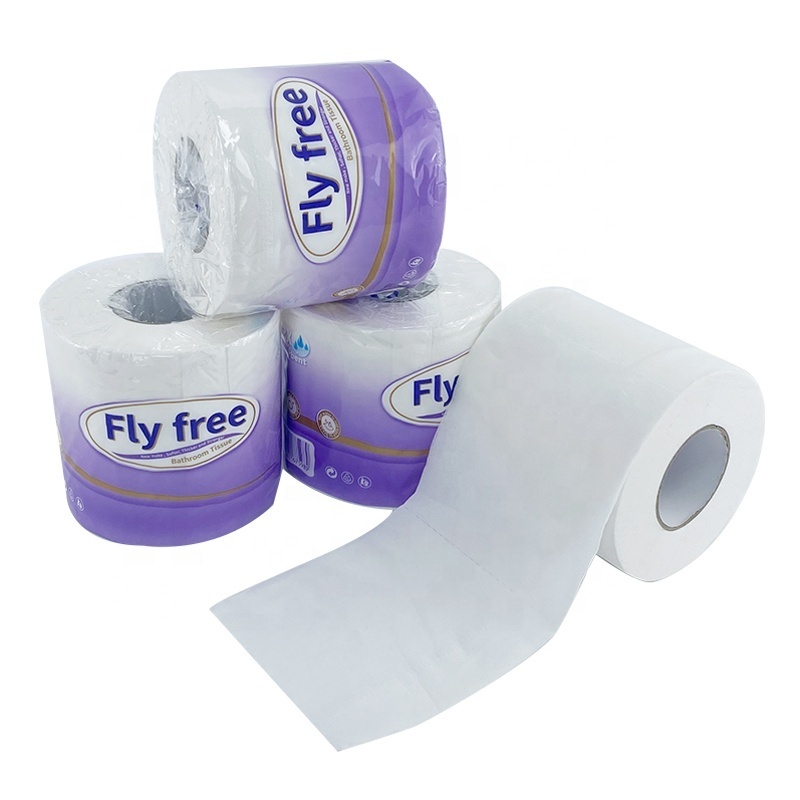 High Quality Customized Packaging Bathroom Tissue Paper Super Soft Wood Pulp Toilet Paper Roll 3ply