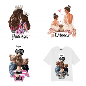 Wholesale custom heat transfer vinyl for t-shirts iron on heat transfer stick screen print heat transfers Mother's Day