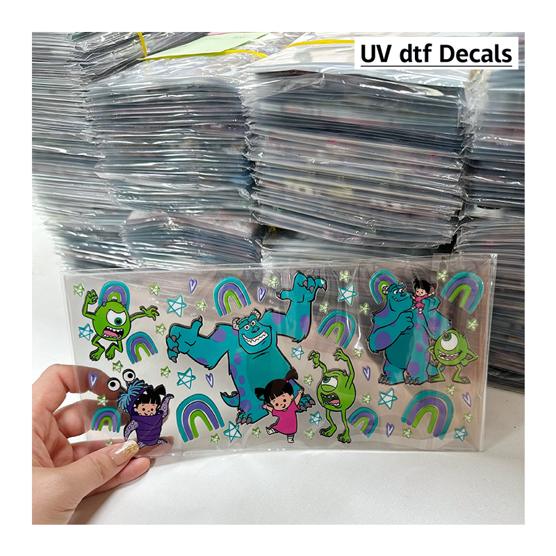 Factory customized multiple sizes of UV transfer stickers UV DTF wraps for cups packaging & printing services