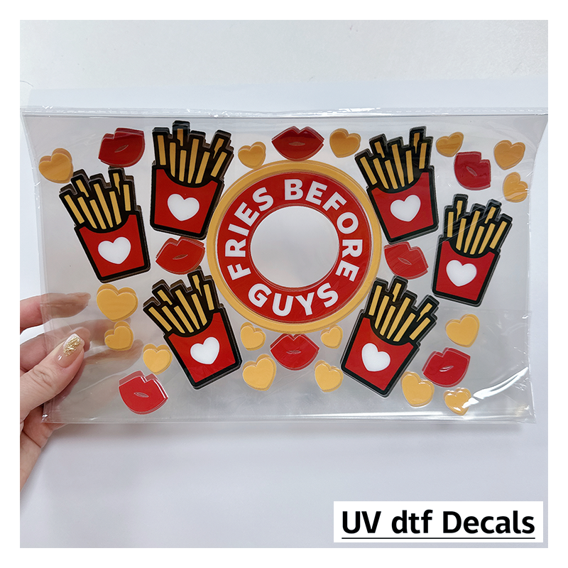 Factory customized multiple sizes of UV transfer stickers UV DTF wraps for cups packaging & printing services