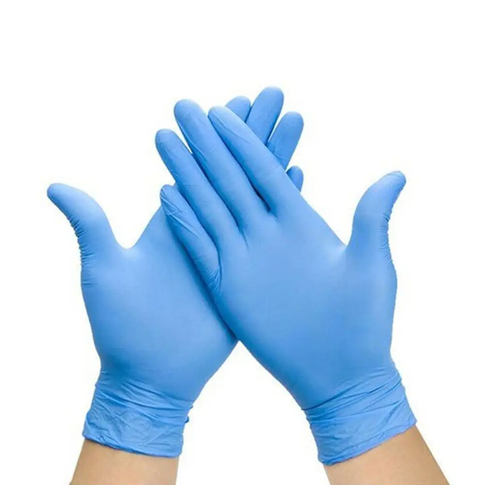 Free Samples Disposable Blue Color Nitrile Examination Glovees In Malaysia