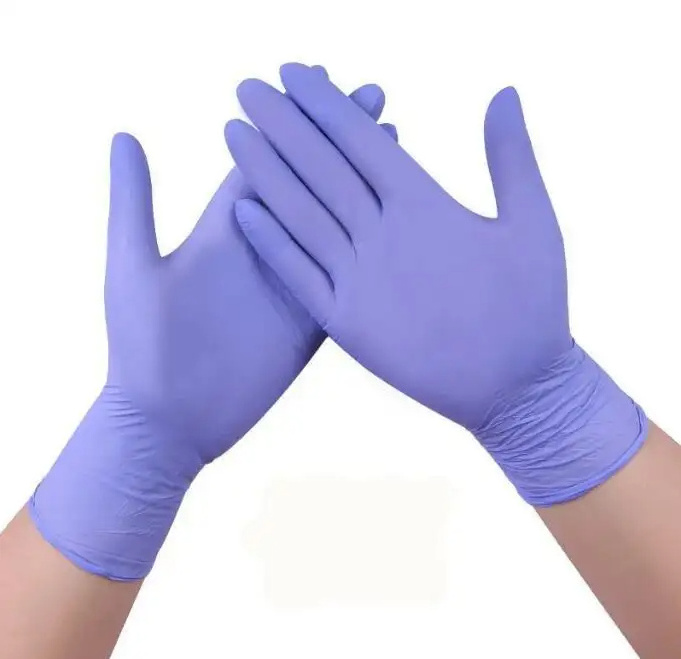 Free Samples Disposable Blue Color Nitrile Examination Glovees In Malaysia