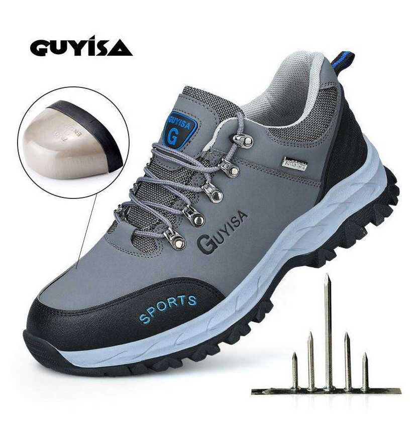 Guyisa Best Selling Cheap Quality Work Fashion Sports Safety Shoes Steel Toe Men Safety Shoes