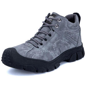 Hot selling brand men steel toe protection walking shoes waterproof non-slip industrial work safety shoes