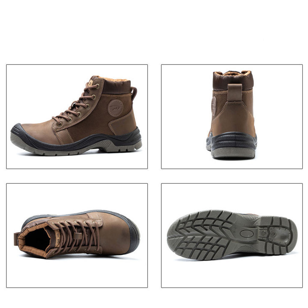 High Quality Safety Shoes Men Anti-impact Anti-puncture Safety Shoes Boots For Worker Oil Resistance Acid Safety Shoes