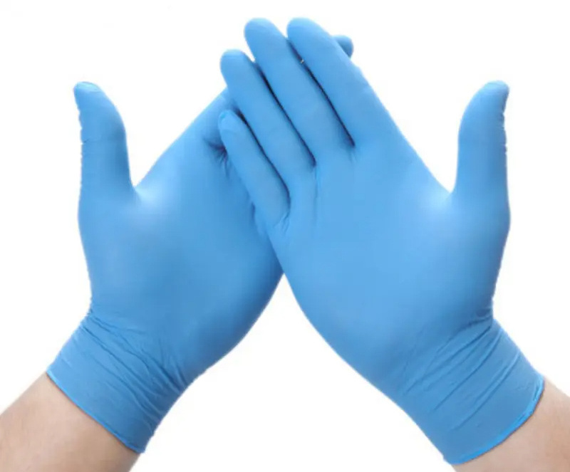 Free Samples Disposable Blue Color Nitrile Examination Glovees In Malaysia