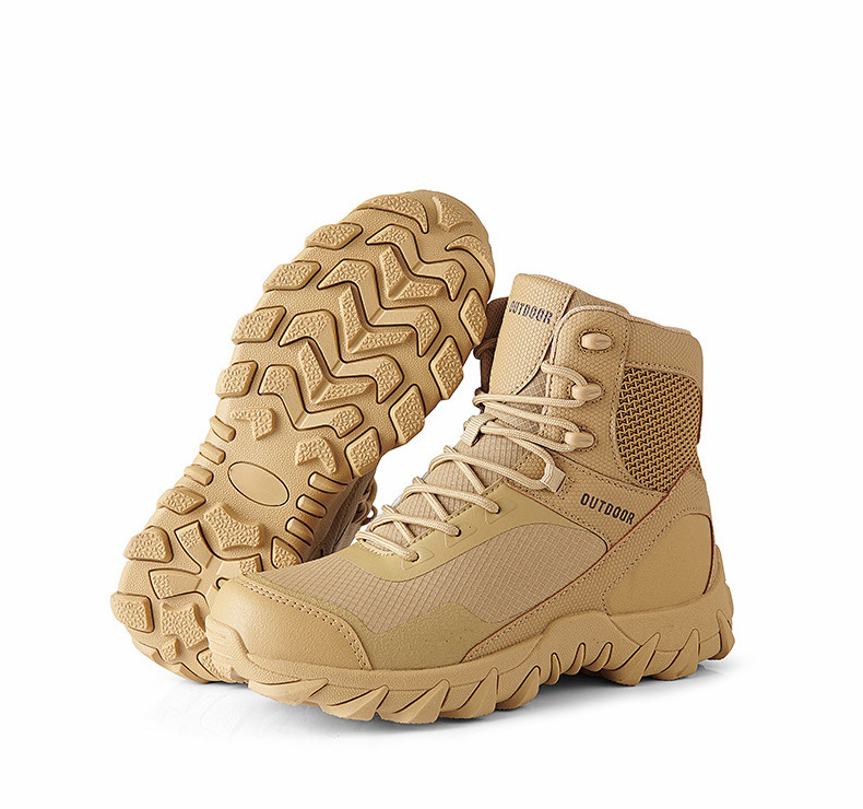 2024 new fashion high top hot sell non slip wear boots men sand hiking boots hiking shoes