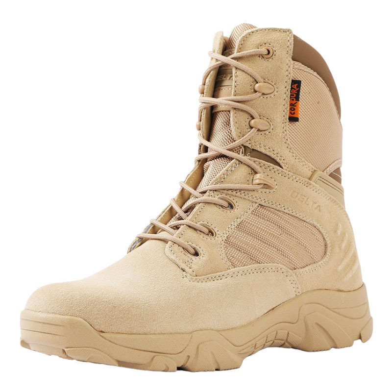 Source manufacturers wholesale cowhide suede training boots outdoor high-top desert hunting boots