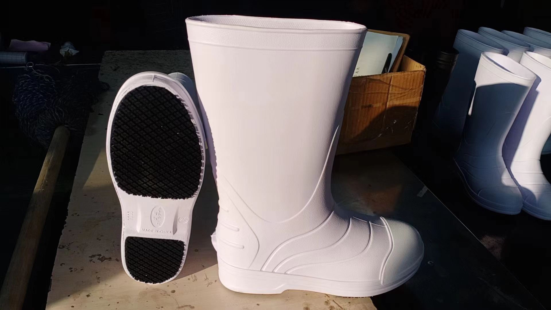 Eva men's high rain boots chef shoes canteen water shoes white food hygiene shoes