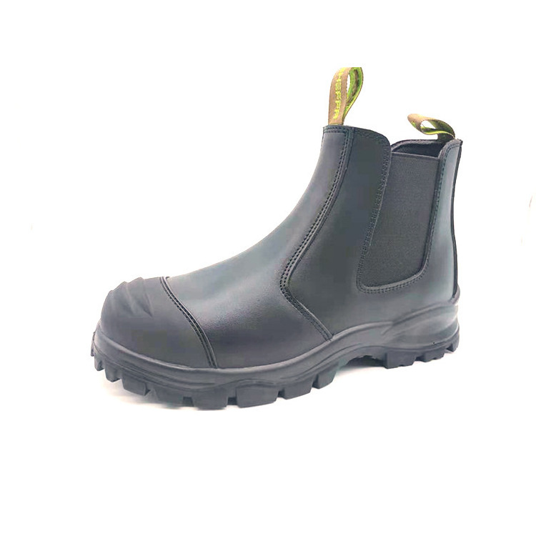 Full leather labor insurance shoes comfortable and breathable steel toe toe work shoes Chelsea boots