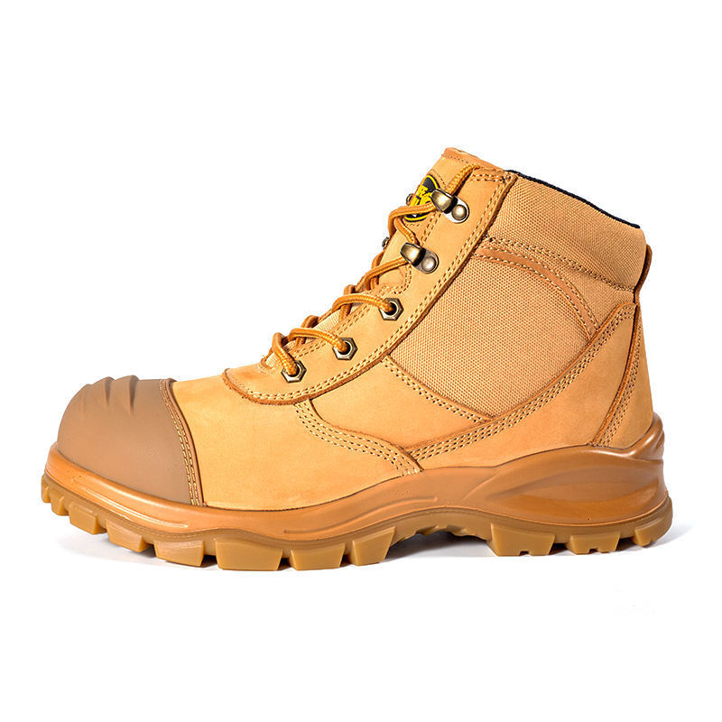 American 6 Inch PU Steel Composite Toe Men Industrial Work Hiking Safety Boots With Zipper