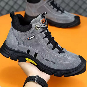 Slip-on Steel Safety Shoes Men Rubber Toe Anti-smashing Anti-piercing Nonslip Breathable Work Safety Shoes