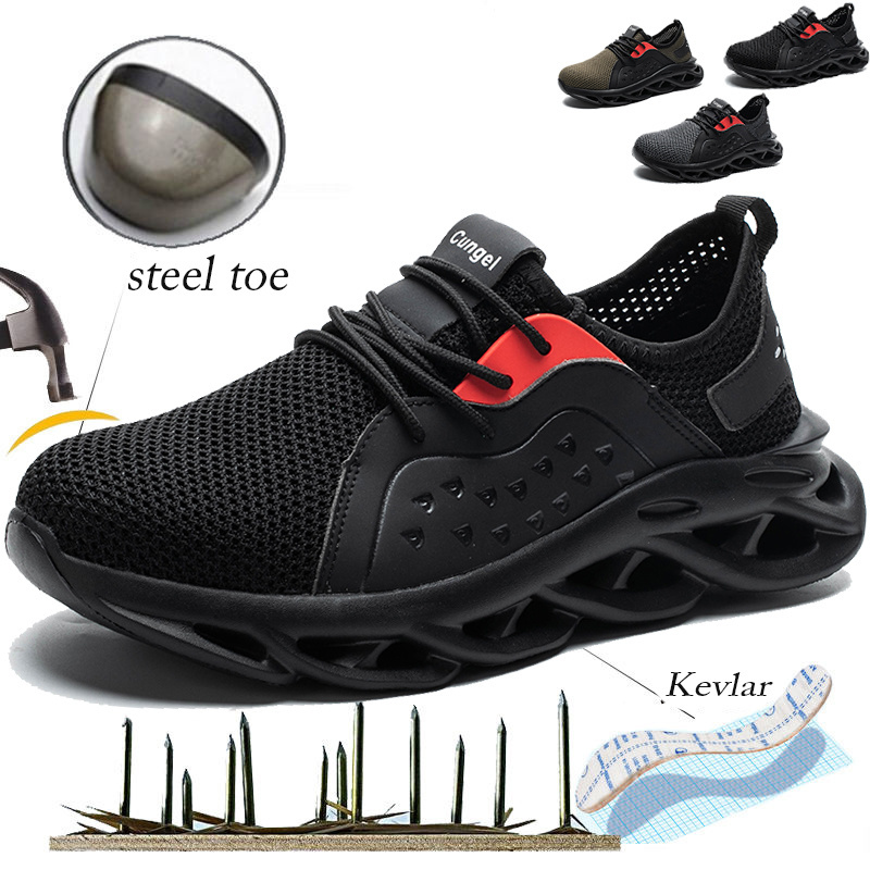 Wholesale Work Safety Shoes,Steel Toe Puncture Proof Boots Comfortable Industrial & Construction Shoe For Men And Women