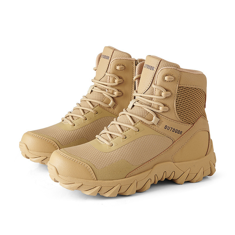 2024 new fashion high top hot sell non slip wear boots men sand hiking boots hiking shoes