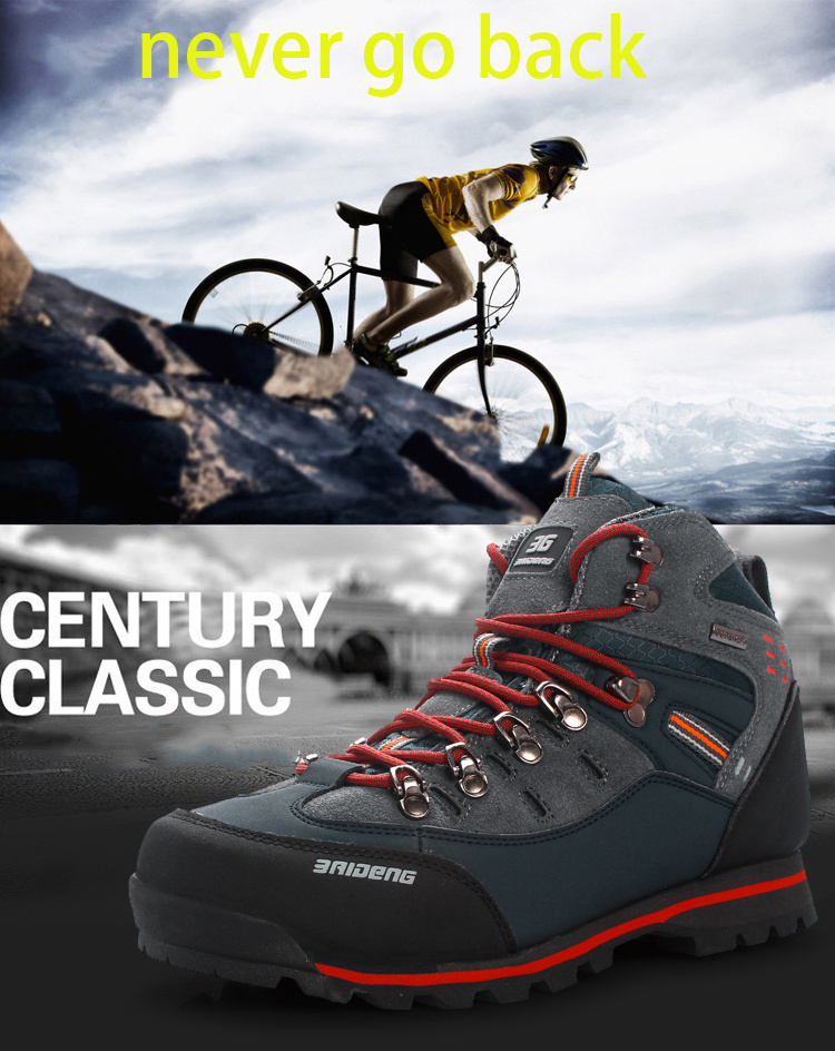 Hot Sell Cheap Men No Slip Outdoor Mountain Shoes Waterproof Climbing Trekking Shoes Hiking Boots