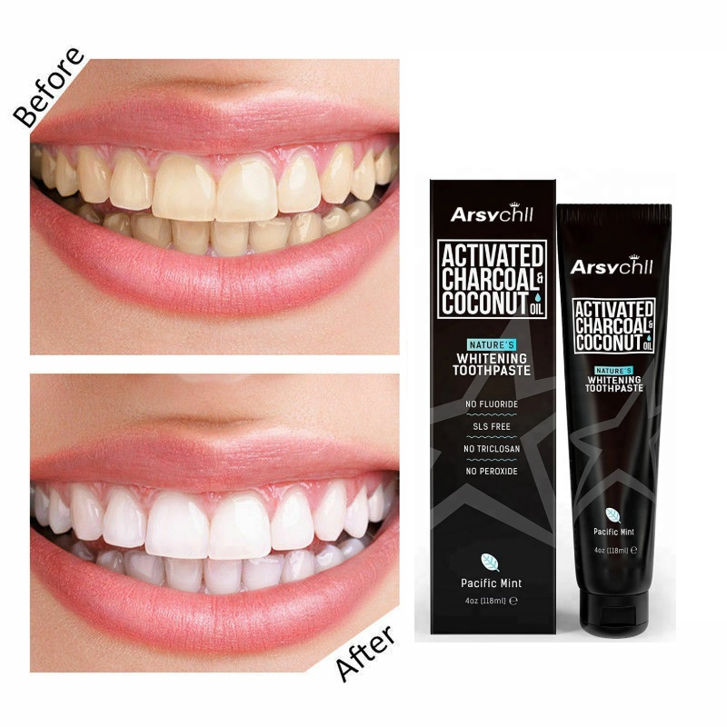 Teeth Powder Whitening OEM/ODM Hot Sale 100% Natural  Carbon Charcoal Activated teeth whitening toothpaste