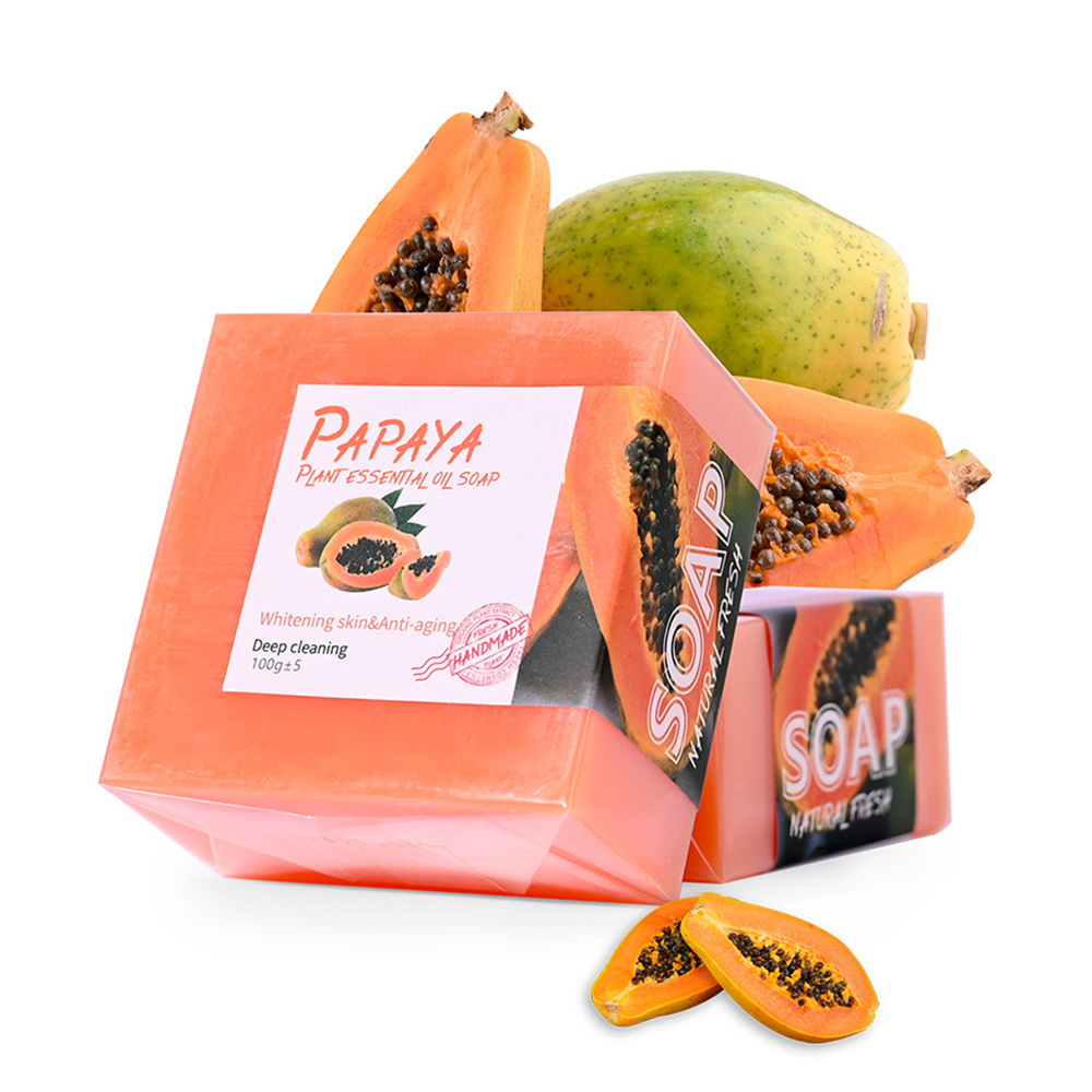 Private Label Natural Organic Kojic Acid & Papaya Skin Whitening Exfoliates & Cleanses Body Face Brightening Soap