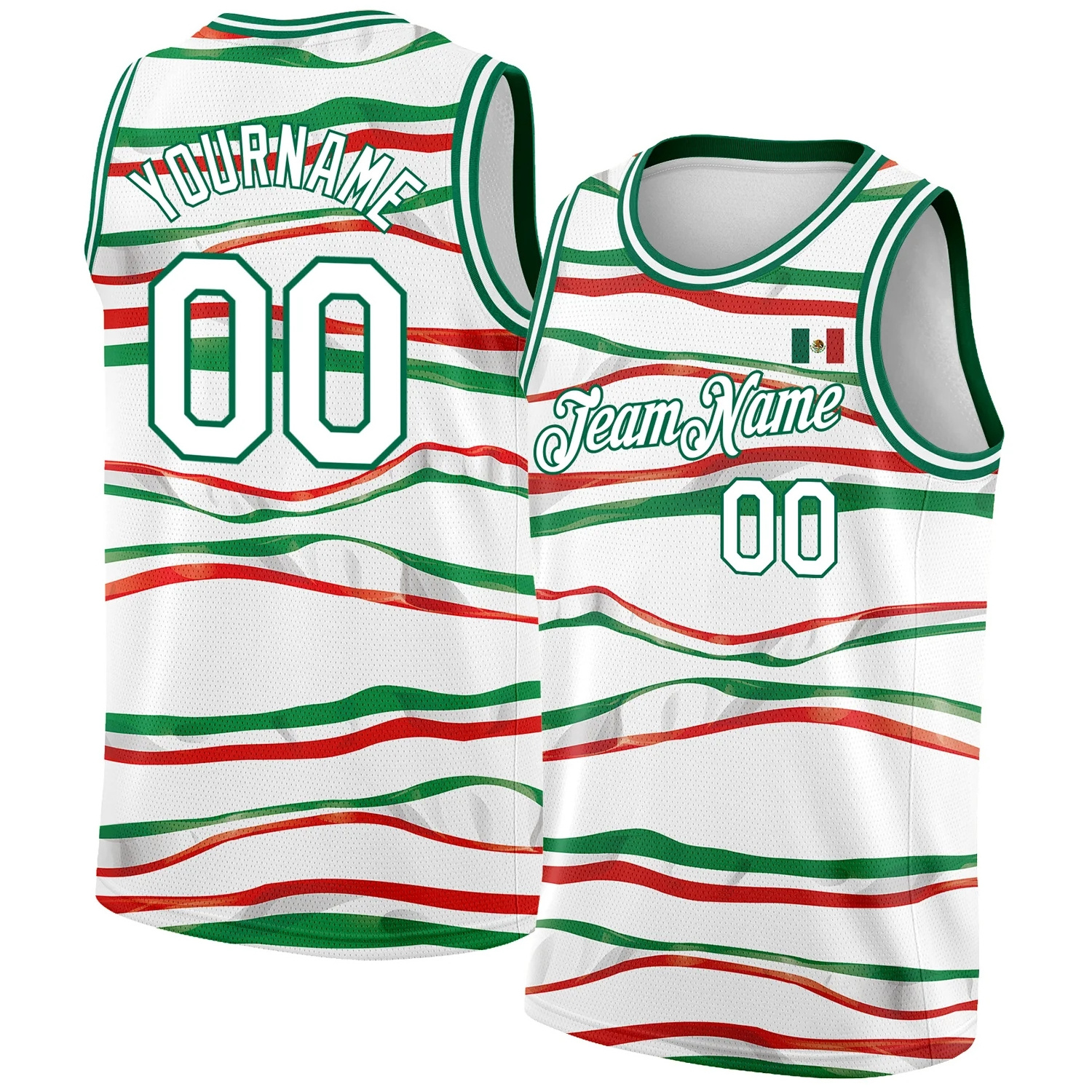 Wholesale Custom Sublimated Mexico Basketball Jersey Kid Mexican Game Clothing Basketball Uniform With Factory latest Jersey Hot