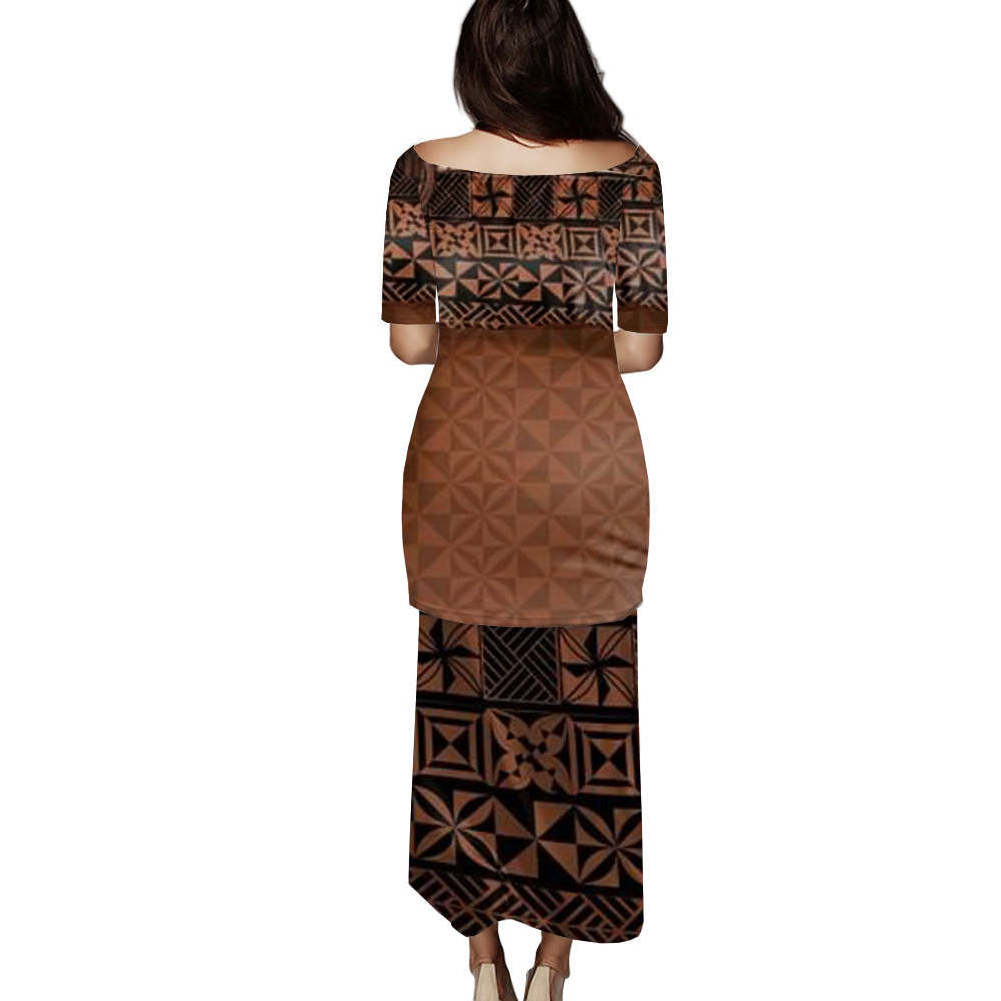 Tonga Ngatu Style Puletasi Dress Drop Shipping Products 2023 Breathable Travel Beach Fashion Dress Polynesian Women Clothing Hot