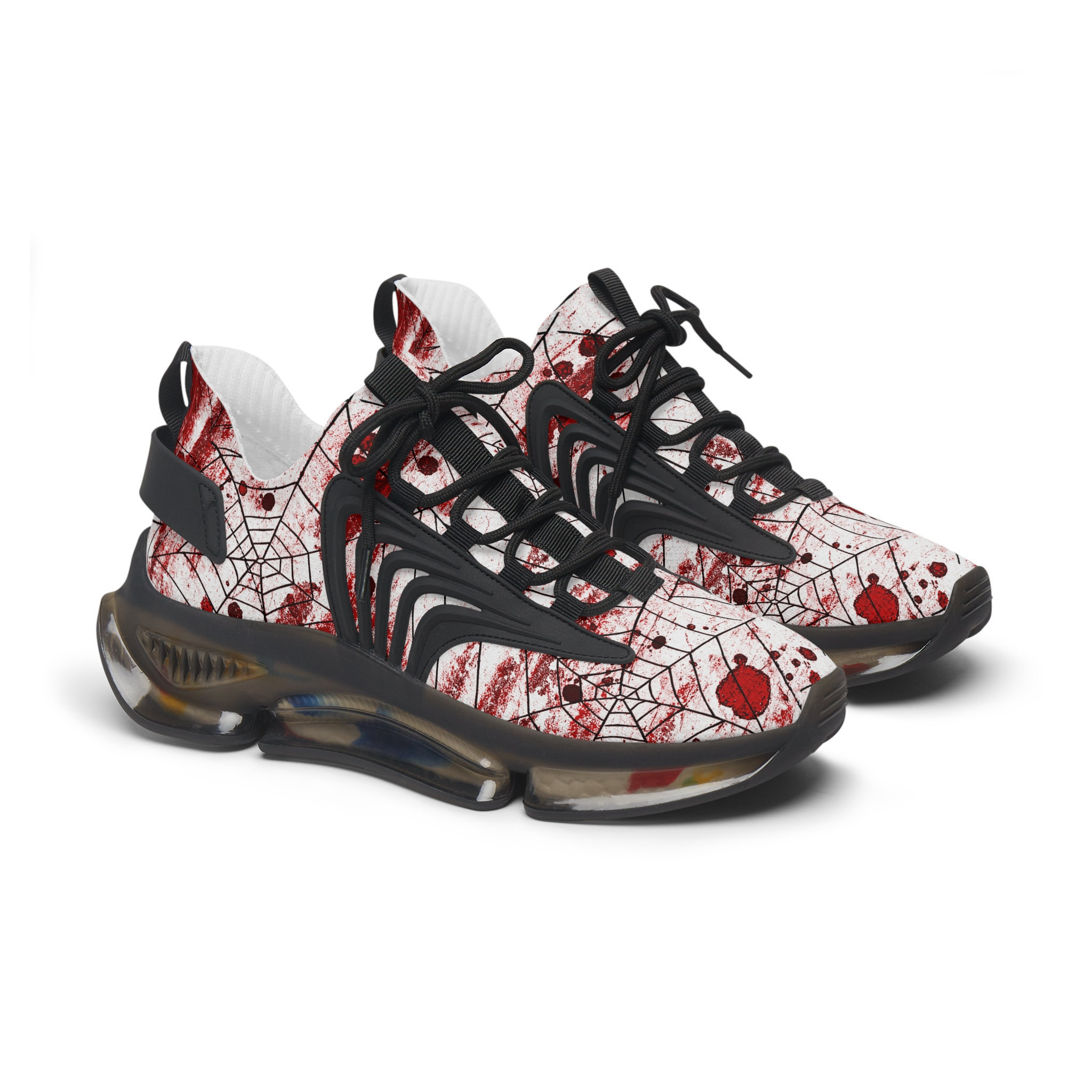 Halloween Gothic Spider Web Skeleton Print On Demand Women Sneakers Outdoor Sports Cushioned Running Shoes for Men Trainers Gift