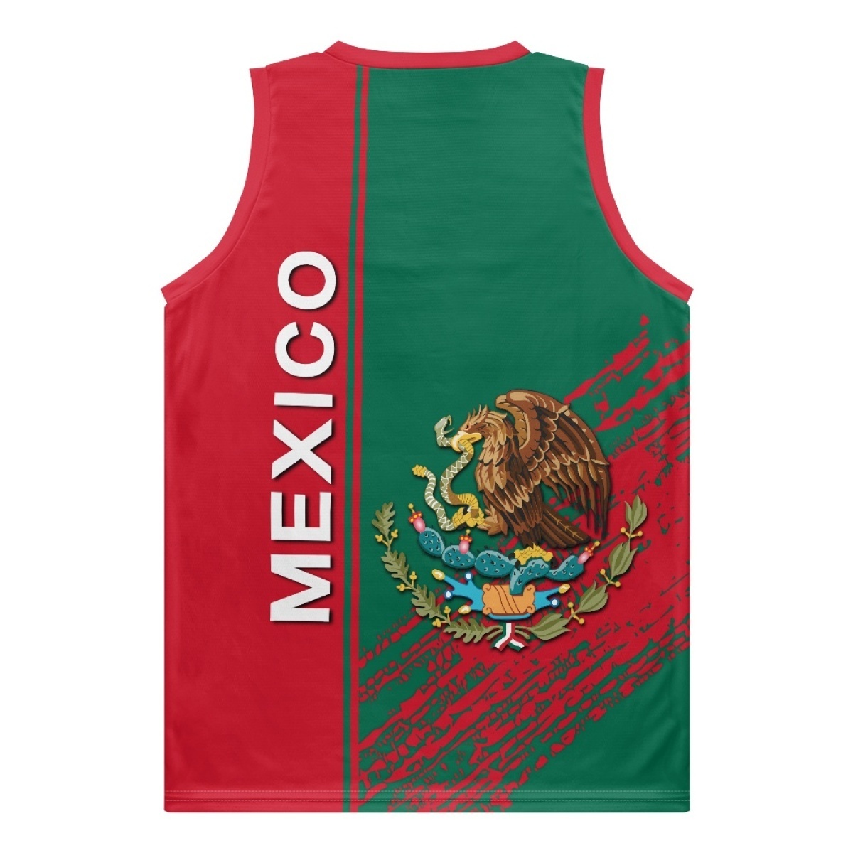 Mexico Flag Basketball Jersey Elastic Quick Drying Sleeveless Sports Vest Personalized DIY Boys Girls Children Mexican Jersey