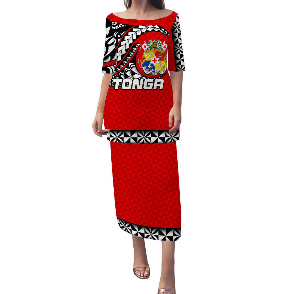 Tonga Ngatu Style Puletasi Dress Drop Shipping Products 2023 Breathable Travel Beach Fashion Dress Polynesian Women Clothing Hot