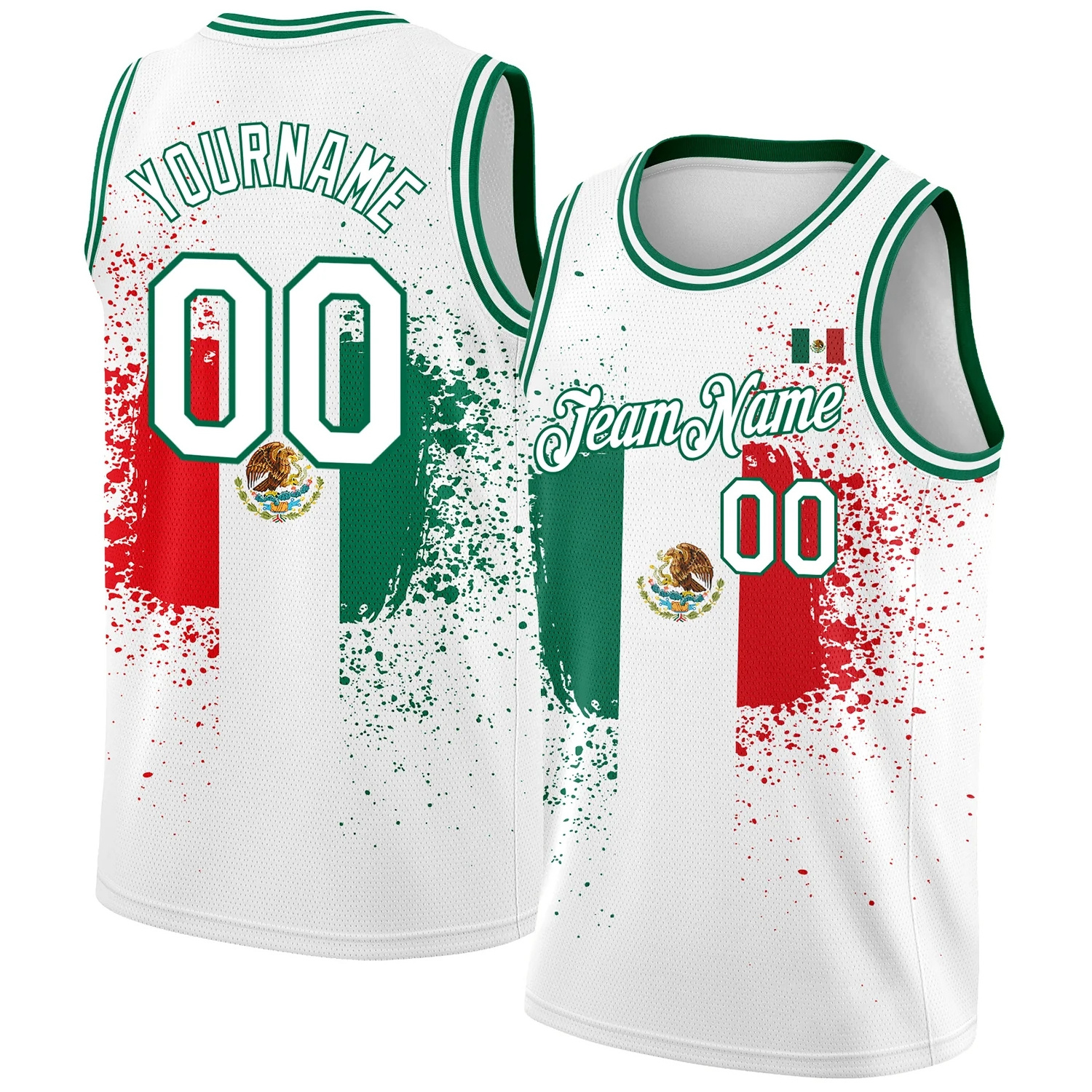 Wholesale Custom Sublimated Mexico Basketball Jersey Kid Mexican Game Clothing Basketball Uniform With Factory latest Jersey Hot