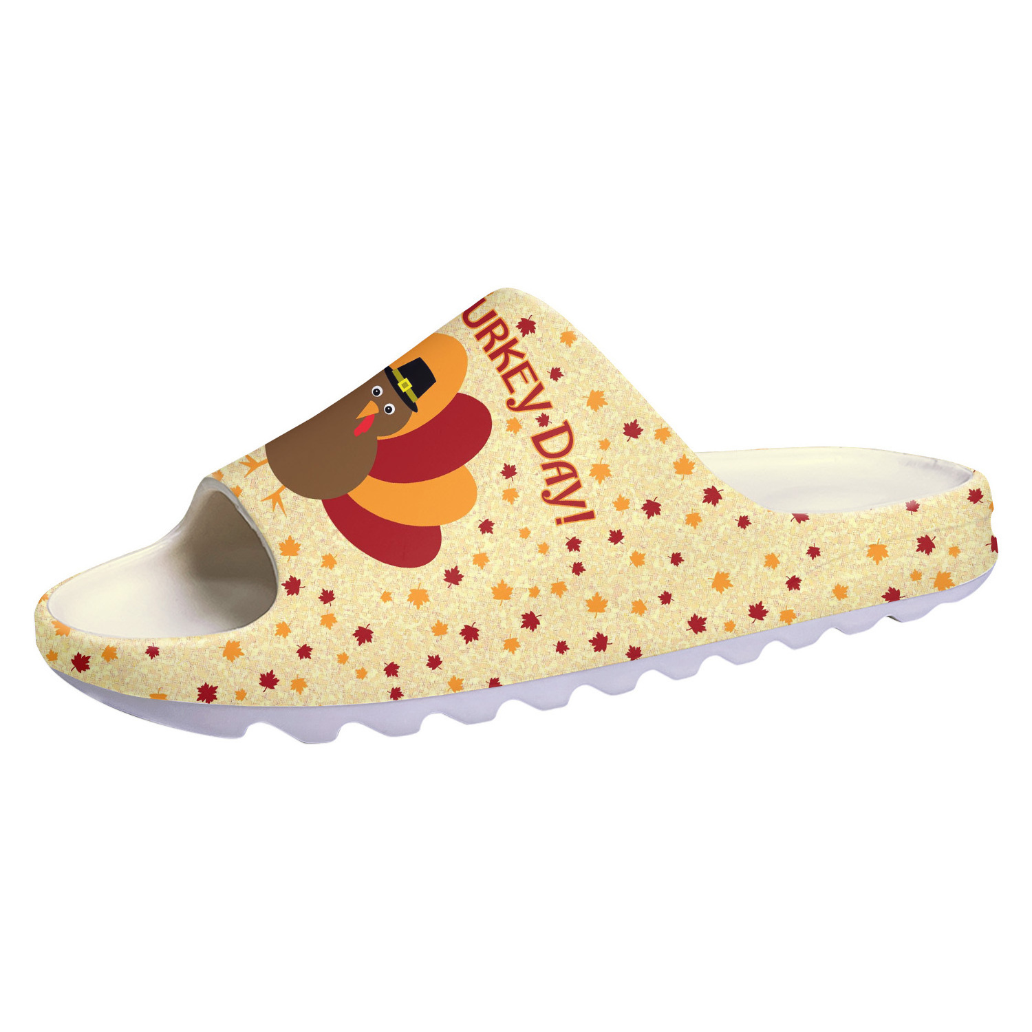 Thanksgiving Cartoon Pumpkin Turkey Slippers Women's Home Bathroom Non-slip Coconut Slippers Men's Beach Sandals Drop Shipping