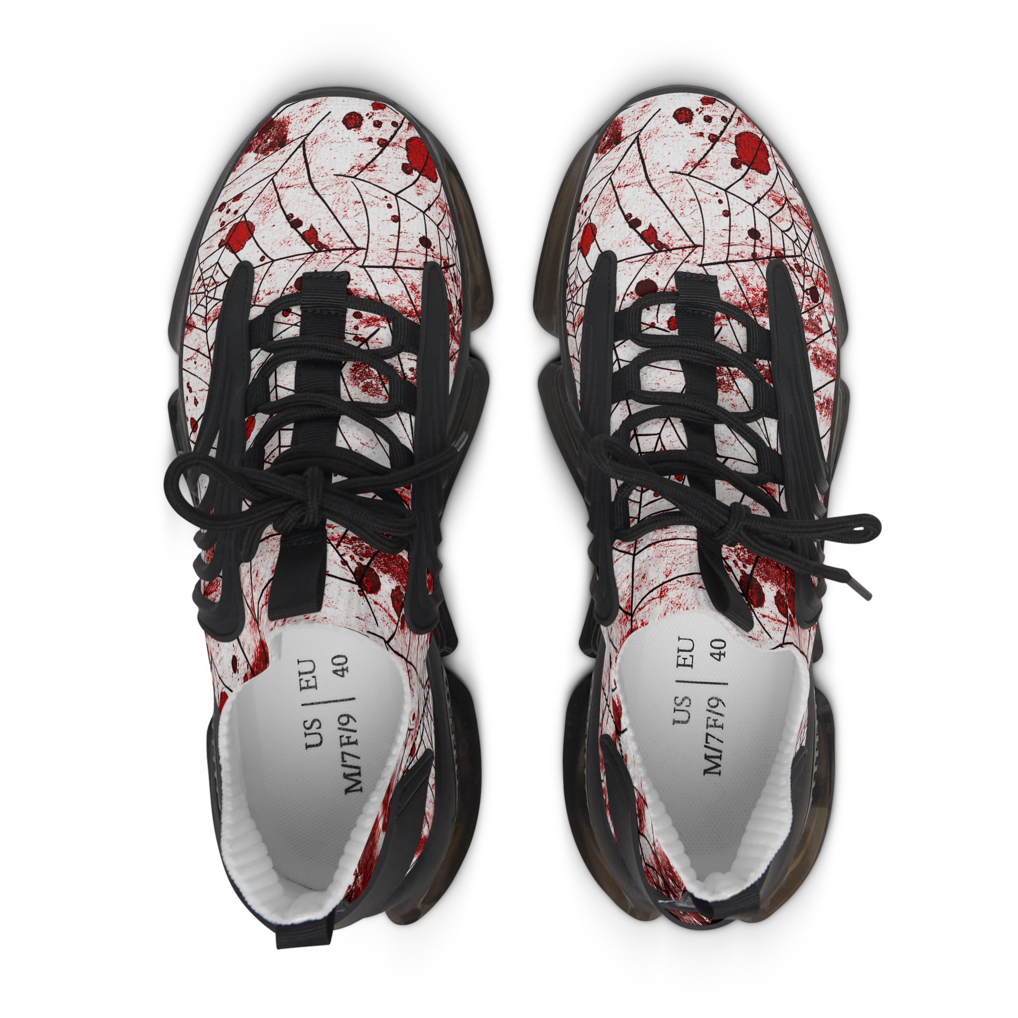 Halloween Gothic Spider Web Skeleton Print On Demand Women Sneakers Outdoor Sports Cushioned Running Shoes for Men Trainers Gift