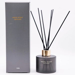 Best selling new design custom scent frosted color 100ml reed diffuser with packaging