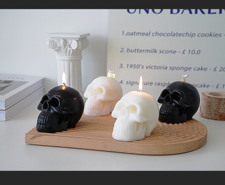 Handmade Home Decorative Gift Soy Wax Skulled Shape Craft Candle For Halloween