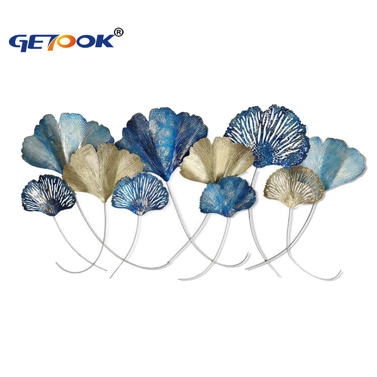 Ginkgo Leaf Metal Art Deco Leaves Wall Decoration